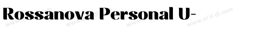 Rossanova Personal U字体转换